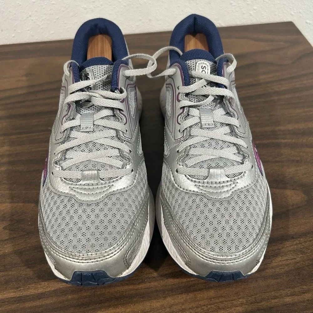 Saucony Womens Cohesion 12 S10471-2 Grey Purple Running Shoes Sneakers Size 8.5